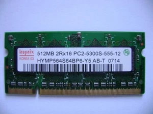 Mémoire SoDimm 512Mb PC2-5300S hynix - Photo 1/1