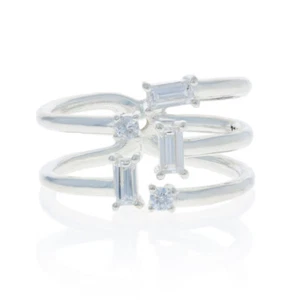 Pandora Shards of Sparkle Ring 925 Open Ice Cube NEW Authentic 52(US 6) 197527CZ - Picture 1 of 8