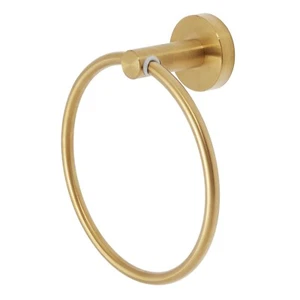 Brushed Brass Towel Ring - Picture 1 of 1
