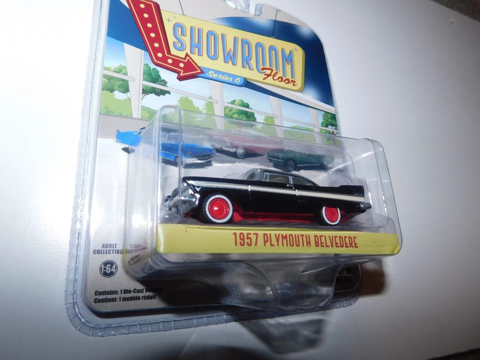 Greenlight Showroom Floor Series 6 1957 Plymouth Belvedere Target Red Chase MINT - Image 1 of 1