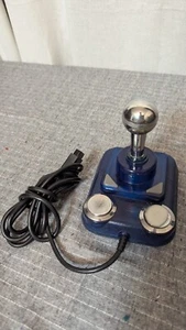 Competition Pro Joystick Blue Silver Commodore 64/128 AMIGA Sega Atari 9PIN - Picture 1 of 4