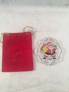 Tiara Indiana Glass Exclusive 1984 Santa Claus Glass Christmas Ornament - Picture 1 of 3