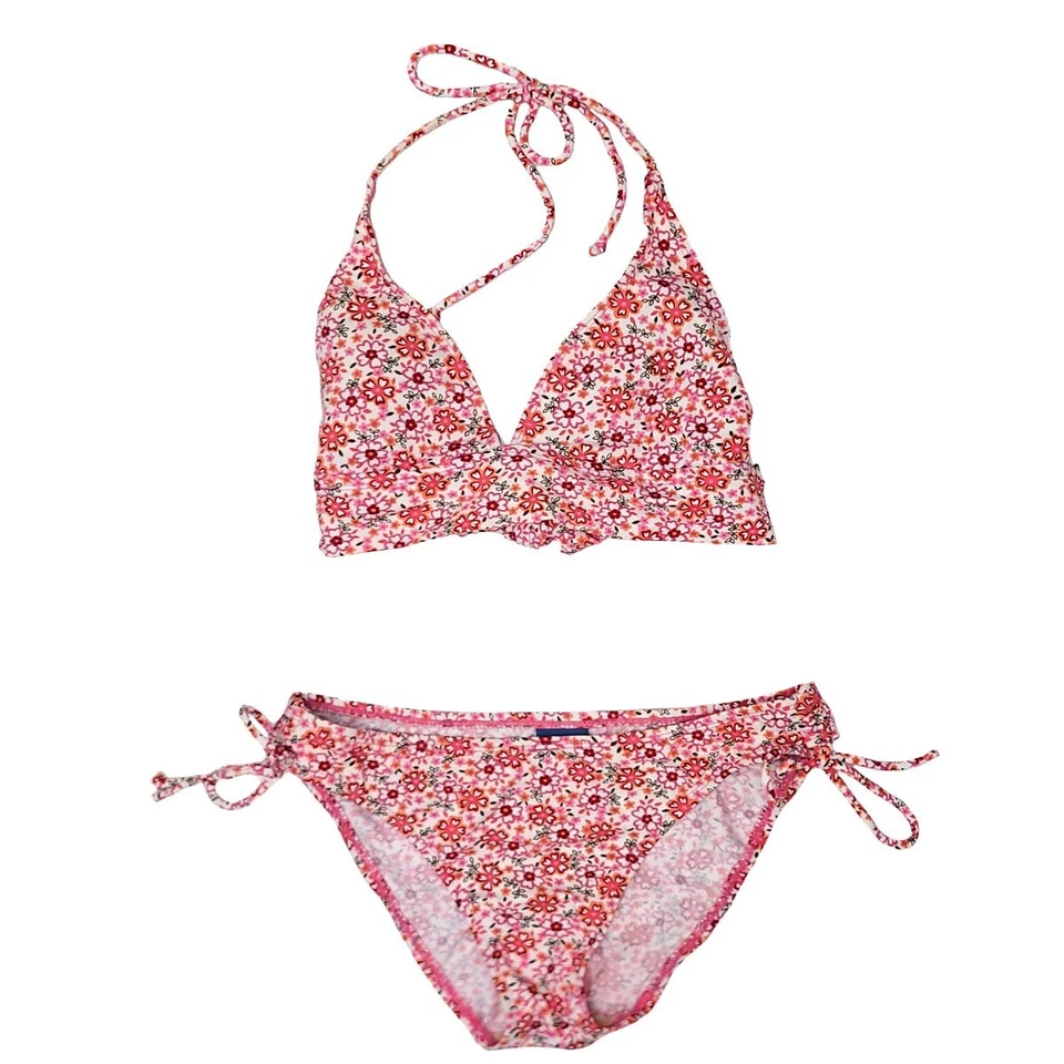 Conjunto de biquíni LEI rosa floral duas peças tamanho médio - Imagem 1 de 4