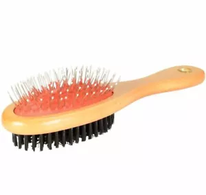 Double Side Bristle & Pin Pet Dog Cat Hair Grooming Brush Fur Shedding Tool NEW - Picture 1 of 1