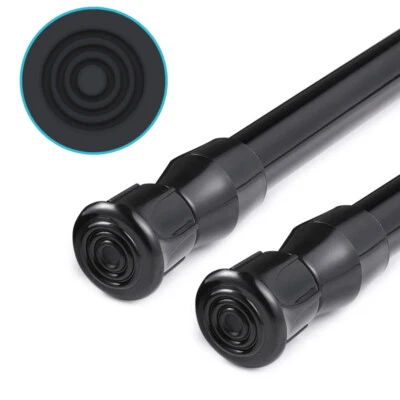 Barra de cortina de tensión ajustable de 3 tamaños poste de cortina de carga de resorte acero de alta resistencia Foto 1 de 4