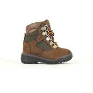 Timberland TB044892 Toddler Brown Nubuck/Green Leather 6 Inch Field Boots HS2659