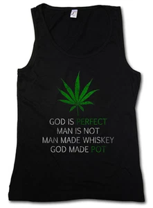 CANNABISBLATT POEM TANK TOP WESTE Marihuana Weed Ganja Marihuana Pot Mary Jane - Bild 1 von 2