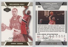 2007-08 Topps Co-Signers Gold Red /109 Greg Oden Brandon Roy #52.2 Rookie RC