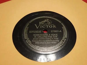 Tommy Dorsey Frank Sinatra 78 RPM Victor 27887 Somewhere a Voice Well Git it! - Imagen 1 de 5