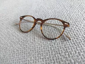 MATSUDA Runde Brille Brillengestell Modell M2026 Brushed Gold Havana 47-22 - Bild 1 von 6