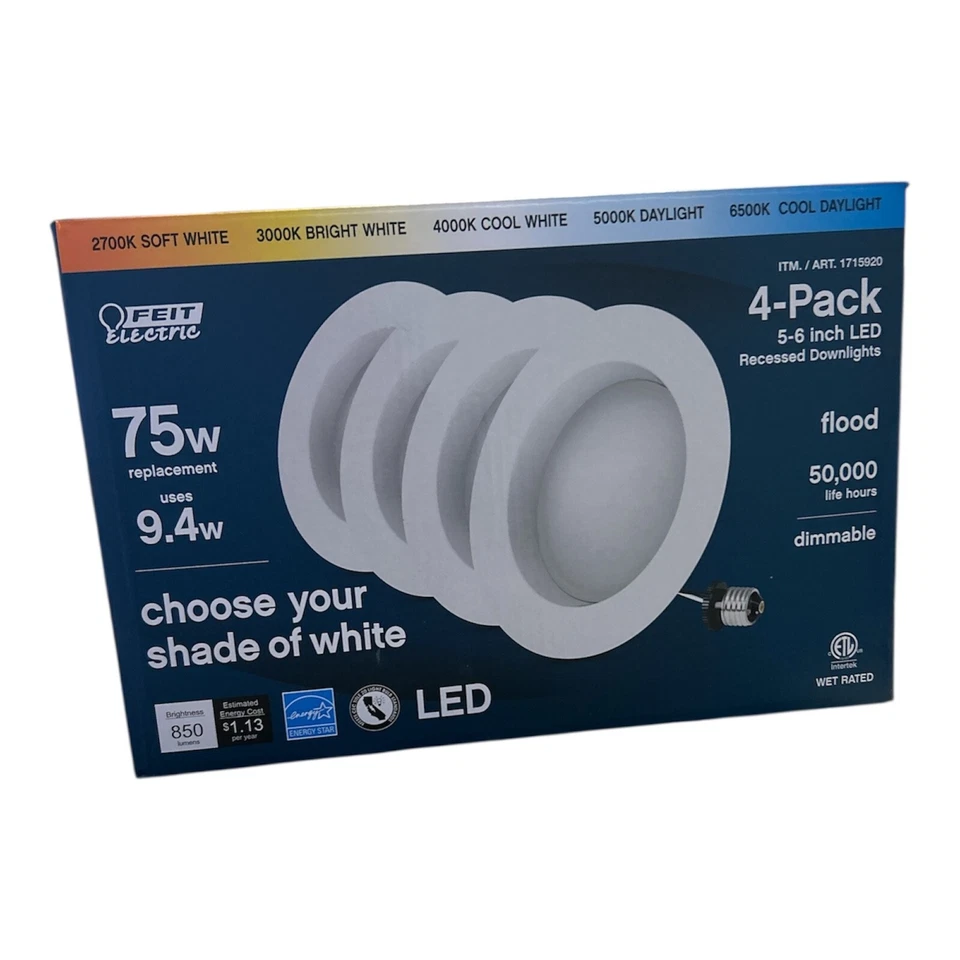 Feit Electric 75w Replacement Recessed Down Lights 4-Pack - Image 1 of 1