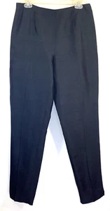 COLECCIÓN RALPH LAUREN Pantalones Negros Etiqueta Púrpura Talla 12 en Shantung 100% Seda - Imagen 1 de 12