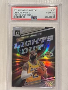 2023 Donruss Optic #10 LeBron James Lights Out Holo PSA 10 - Bild 1 von 2