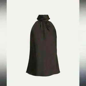 Milly Bergdorf Goodman Silk Halter Key hole Tie Back Lined Black Blouse - Picture 1 of 9