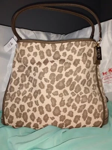 Coach New With Tag🦒 Madison JAQ O Small Phoebe Purse 🦓 Chestnut Animal Print - Picture 1 of 10