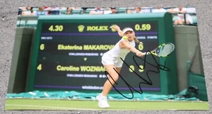 Caroline Wozniacki persönlich handsigniertes 12x8 Foto authentisches Tennis Geschenk - Bild 1 von 2