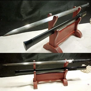 Espada China Kung Fu Han Hoja de Acero Damasco Doblada Tai Chi Jian Latón -#1448 - Imagen 1 de 10
