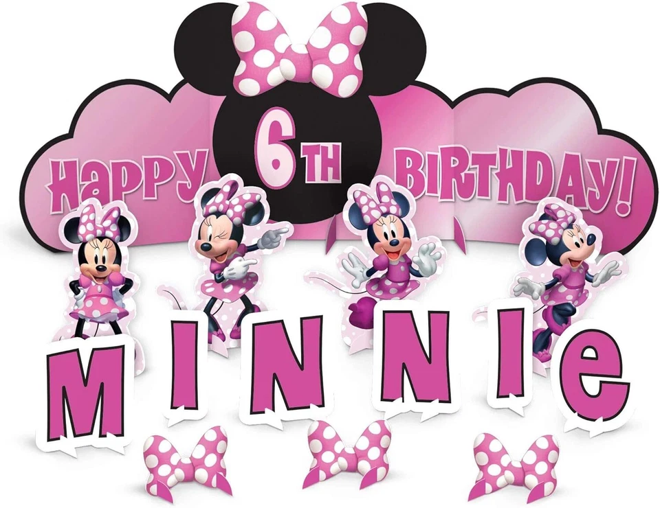 Minnie Mouse Disney Clubhouse Birthday Party Centerpiece Table Decorating Kit - Image 1 of 1