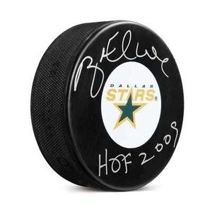 Brett Hull Autographed Dallas Stars Retro Autograph Model Inglasco puck - Picture 1 of 1