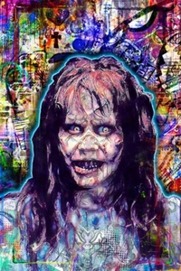 Regan of The Exorcist Pop 8x12in Poster, THE EXORCIST Horror Print Free Ship - Picture 1 of 7