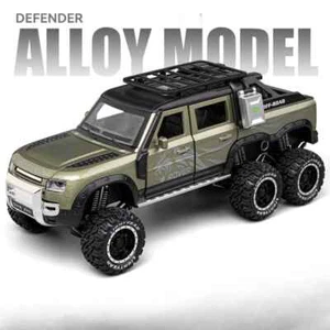 1:24 Land Rover 6x6 off Road Alloy Car Model Diecast Toy Vehicle w/ Sound Light - Picture 1 of 22