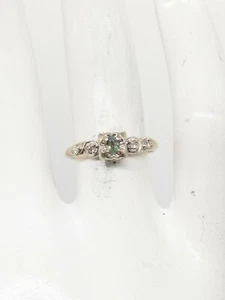 Vintage 1940er 2000 $ 0,25ct natürlicher Alexandrit Diamant 14k Gelbgold Ring - Bild 1 von 8