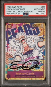 Monkey D. Luffy Straw Hat Erica Schroeder Signed Auto PSA 9 /DNA OP05-A/A - Bild 1 von 2