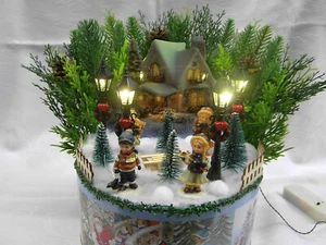 künstliches Weihnachtsgesteck Nostalgie in Metalldose mit LED, 22 x 28cm TOP - Bild 1 von 16