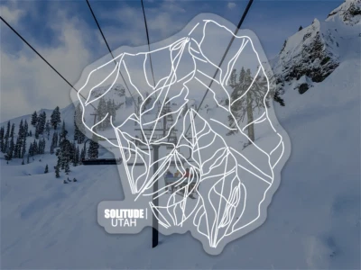 Solitude - Utah - Clear Vinyl Ski Resort Sticker