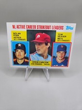 1984 Topps Card #707 Strikeouts - Nolan Ryan / Steve Carlton / Tom Seaver HOFer