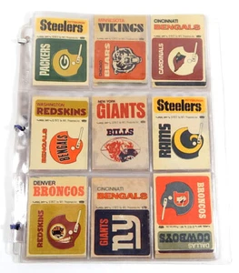Lot of (44) 1973 Fleer Football Cloth Stickers + Wax Wrapper - Picture 1 of 6