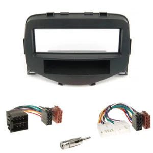 Blende 1-DIN+Fach +ISO Adapter Citroen C1 Peugeot 107 Toyota Aygo (ab 2014) Set - Bild 1 von 3