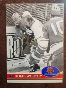 1991 FUTURE TRENDS CANADA RUSSIA SUMMIT SERIES BILL GOLDSWORTHY GOLD AUTOGRAPH - Picture 1 of 2