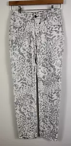 Bubblegum women's jeans grey white mid rise straight leg stretch Size 11 - Foto 1 di 12