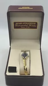 New Jules Jurgensen Diamond & Sapphire Ladies Quartz Watch Box - Picture 1 of 15