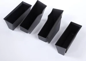 4PCS Front Rear Door Side Storage Box Insert Organizer Tray ABS Fits 2024 Tacoma - Foto 1 di 9