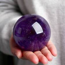Amethyst Quartz Sphere Big Pretty Crystal Ball Healing Purple Natural Stone  UK