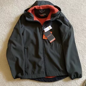 NEW HAWKE & CO MEN’S HOODED WIND AND WATER RESISTANT JACKET BLACK SIZE M - Picture 1 of 10