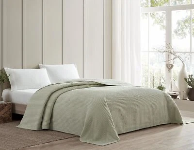 Beatrice Home Fashions Channel Chenille Bedspread, King, Sage - Image 1 of 3