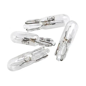 10pcs Car T5 Glass Halogen Light Bulbs 2 Pin Indicator Lights 12V 1.2W White - Picture 1 of 7