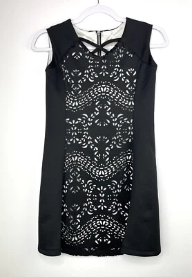NWT Blush by Us Angels Girls' Size 12 Black White Sheath Dress Exposed Zipper - Image 1 of 4