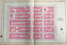 1909 G.W. BROMLEY, P.S. 54, P.S. 179, UWS, MANHATTAN NY COPY PLAT ATLAS MAP 