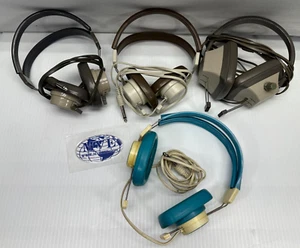 LOT VINTAGE TELEX 610 MONO DUAL MINI-JACK INPUT HEADPHONE - Picture 1 of 12