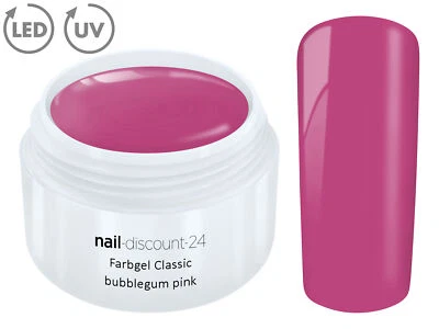 Color UV LED Gel FARBGEL bubblegum pink French Modellage Nail Design Nagel Lila - Bild 1 von 3