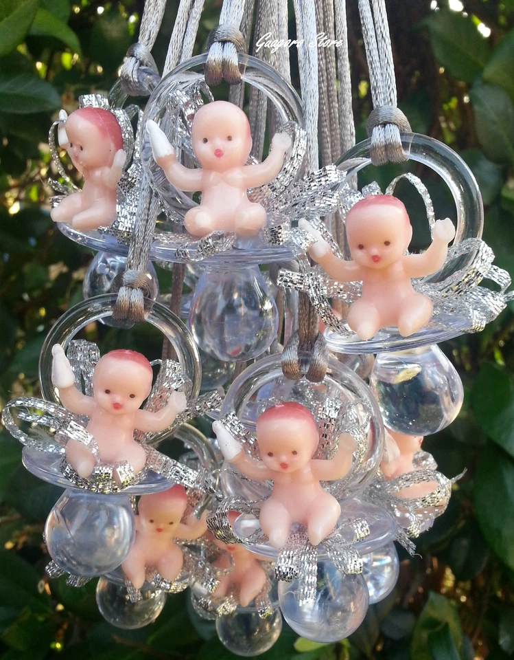 Collares Chupete Pequeño Plástico Baby Shower Juego Favores Premio Decoración U~Elige Foto 1 de 4