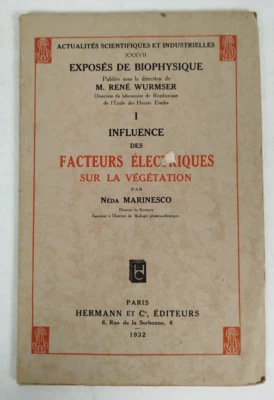 WURMSER FACTEURS ELECTRIQUES sur la VEGETATION Livre BOTANIQUE ANIMALIER YF1 - Photo 1/4