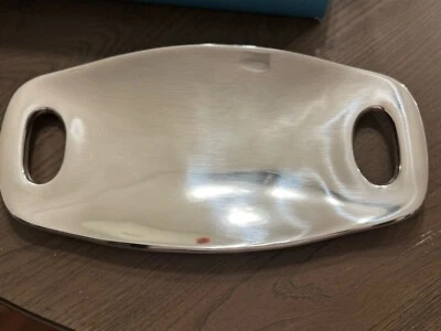 Nambe Alloy Metal Pebble Handled Serving Tray, 14", Oven Safe - Silver - Image 1 of 4
