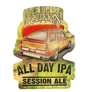 FOUNDERS BREWING COMPANY TODO EL DÍA SESIÓN IPA CERVEZA CERVEZA CERVEZA LETRERO ¡NUEVO! - Imagen 1 de 6