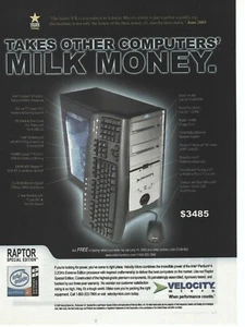 Vintage/Retro Velocity Raptor Special Edition Gaming PC Print Ad Promo 2004 - Picture 1 of 2