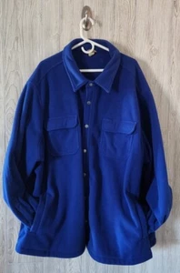 Duluth Trading Co Shoreman schwere Fleecejacke Herren Größe 4XL blau Druckknöpfe - Bild 1 von 4